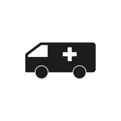 Ambulance icon. Simple vector illustration