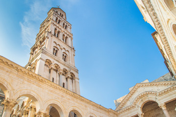 Split, Dalmatia, Croatia, cathedral of Saint Domnius and Diocletian Palace in Split, Dalmatia,...