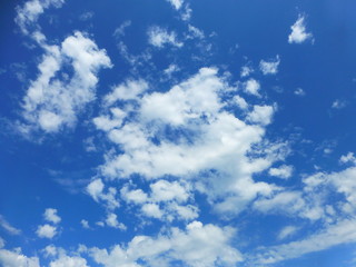 blue sky with white clouds