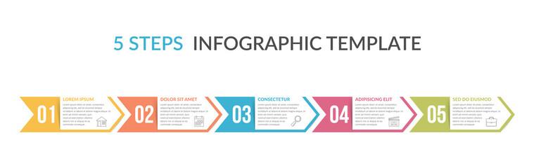 Five Steps Infographic Template