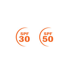 Sun protection set, spf 30, spf 50, icon