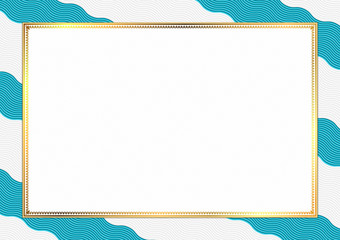 Border made with Kazakhstan national colors