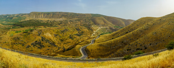 Panorama of the Golan Heights, and the Yarmouk River valley © RnDmS