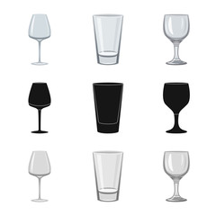 Isolated object of form and celebration sign. Set of form and volume stock symbol for web.