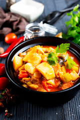 potato with meat