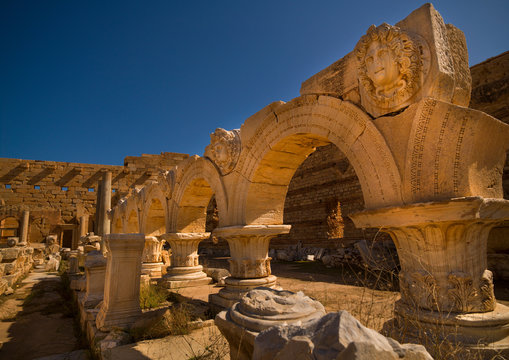 Goddess Medusa Inside Severan Forum, Leptis Magna, Libya