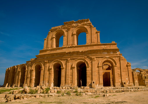 Theater in ancient Roman city, Sabratha, Libya