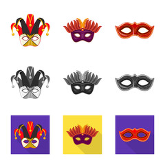 Isolated object of luxury and celebration logo. Set of luxury and hide  vector icon for stock.