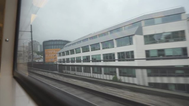 Driving By Train From Paris To Versailles, France - native clip