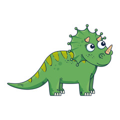 cute dinosaur comic character icon
