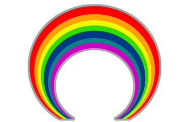 Colorful rainbow flat icon