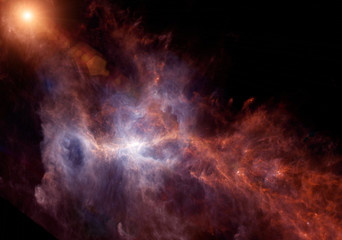 Galaxy and nebulae. Space gas. Stars in the universe. The elements of this image furnished by NASA.