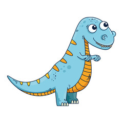 cute dinosaur comic character icon
