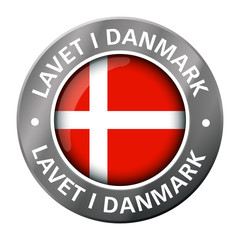 made in denmark flag metal icon 