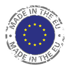 made in European Union flag grunge icon