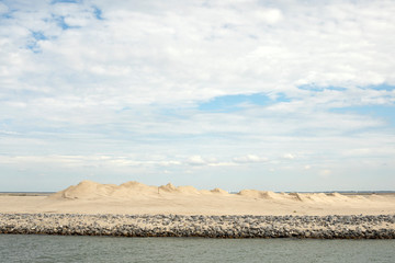 Manmade archipelago in development located in the Markermeer, the first sign of the Marker Wadden is a long finger of sand dunes designed to protect against flooding.