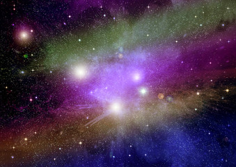 galaxy in a free space