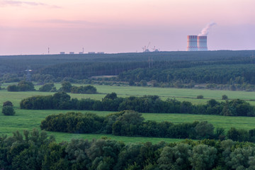 View of the nuclear power station in the Voronezh region, Russia