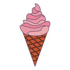 ice cream icon cartoon isolated