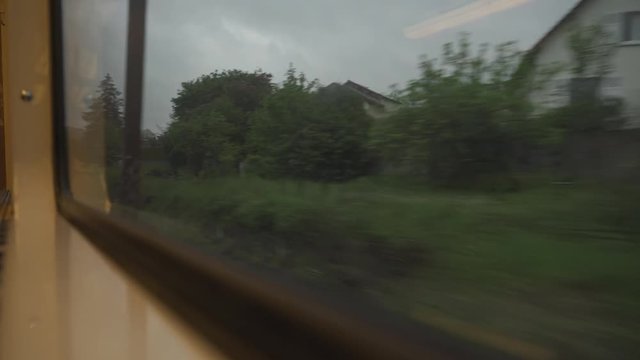 Driving By Train From Paris To Versailles, France - native clip