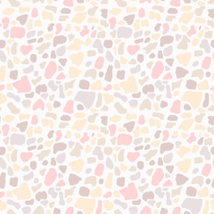 Terrazzo seamless pattern with spots. Vector  wallpaper.