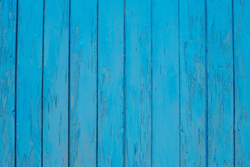 Fototapeta na wymiar Vintage blue wooden texture. Old painted rich blue plank background. Blue abstract background.