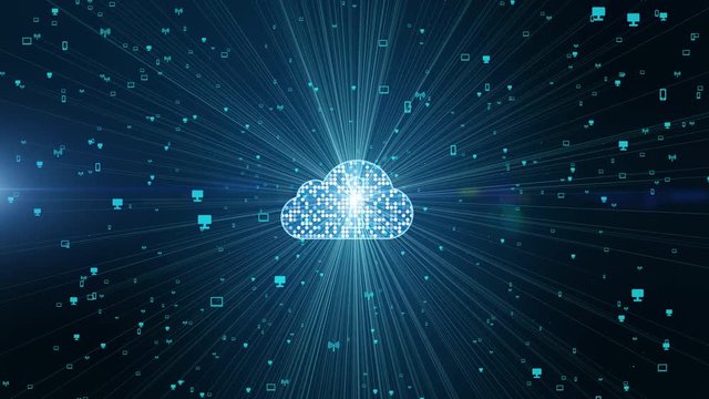 Cyber security digital data and conceptual futuristic look at information technology of internet of things IOT big data cloud computing using artificial intelligence AI