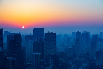 Fototapeta na wymiar 東京の日の出