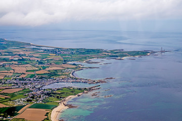 South normandy Saint Malo and le Mont saint Michel aerial view