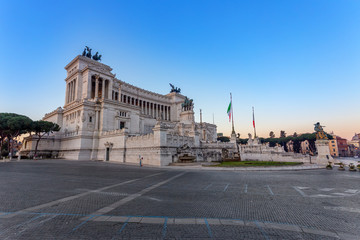 Monument of Victor Emmanuel on Venice Square in Rome . Italy.