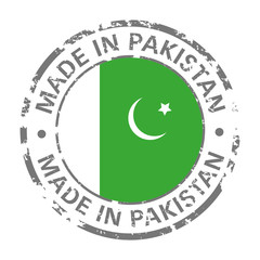 made in pakistan flag grunge icon