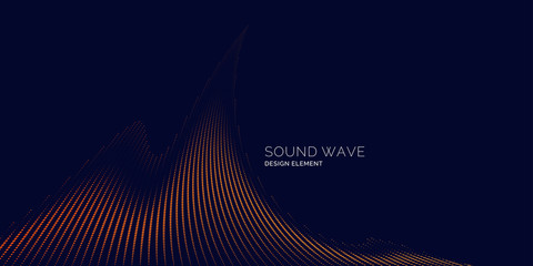 Naklejka premium Sound wave equalizer. Vector illustration on dark background