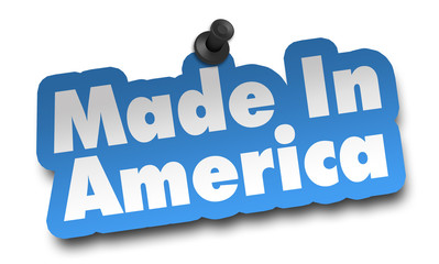 made in america concept 3d illustration isolated