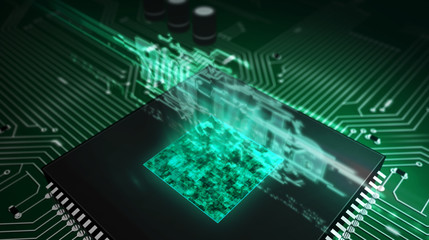 CPU on board with big data hologram