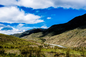 Beautiful Altai mountains in spring