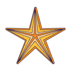 Obraz premium sea starfish icon cartoon isolated