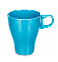 Ceramic tea or coffee cup on white backgrounds include clipping path