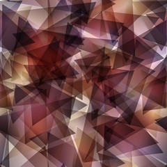 Dark brown gradient triangle mosaic template. Glitter abstract illustration