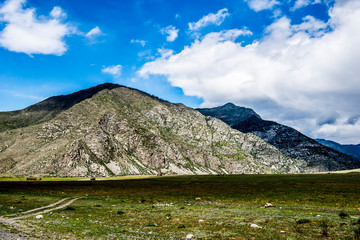 Beautiful Altai mountains in spring