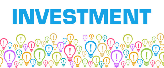Investment Colorful Bulbs With Text 