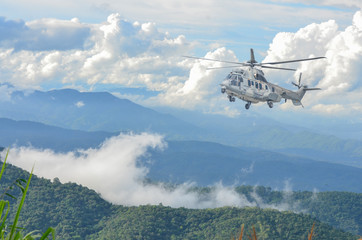Fototapeta na wymiar Helicopter, air, h225