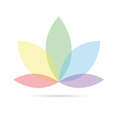 colorful lotus flower isolated on white background vector illustration EPS10