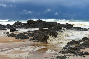 waves on the beach