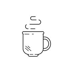 Cup of tea vector icon on white background