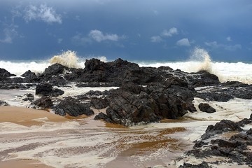 beach in winter