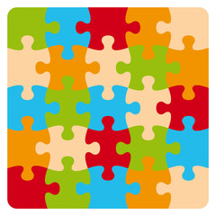 Fototapeta na wymiar Vector Colored Foam Baby Kids Play Mat Puzzle