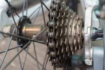 Fototapeta premium The view of the chain machine