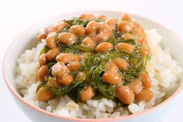 めかぶ納豆ご飯