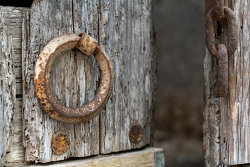 old door with lock