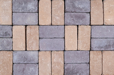 The texture of the brick wall of different colors for construction. Facing building material.